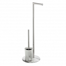 Ершик для унитаза с держателем туалетной бумаги Niagara серый 07621