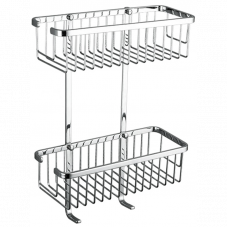 Полка 2-х ярусная F353-1 хром
