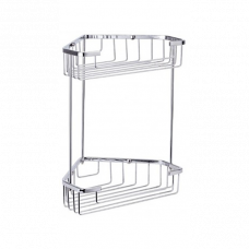 Полка угловая 2-х ярусная F335-1 хром