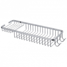 Полка с мыльницей/с крючками F338 хром