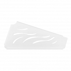 Полка угловая SHUTTLE белый левосторонняя 375х195х30мм