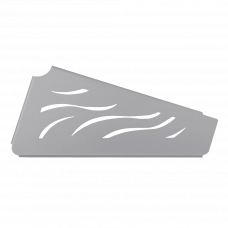 Полка угловая SHUTTLE серый левосторонняя 375х195х30мм