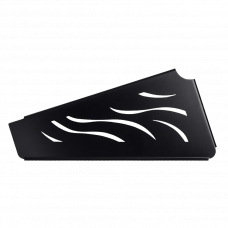 Полка угловая SHUTTLE черный правосторонняя 375х195х30мм