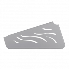 Полка угловая SHUTTLE серый правосторонняя 375х195х30мм