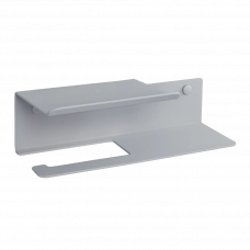 Держатель для туалетной бумаги с полкой LINE FLEX серый левосторонний 300х136х98мм