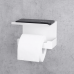 Держатель для туалетной бумаги с полкой BLISS2 белый левосторонний 280х103х99мм