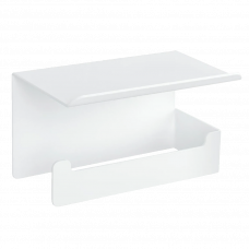 Держатель для туалетной бумаги с полкой BLISS2 белый левосторонний 280х103х99мм