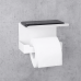 Держатель для туалетной бумаги с полкой BLISS2 белый правосторонний 280х103х99мм