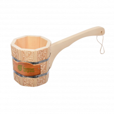 Ковш деревянный BS 1.5л липа Цветы