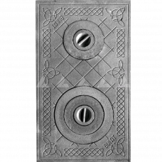 Plita fonta 410x710mm 2 ochi cu desen Bulat