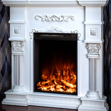 Портал каминный Мираж Угловой белый 1050х1050х600мм