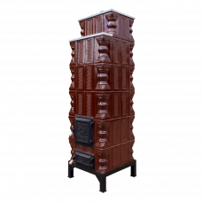 Печь в 6 рядов вертикальный коричневый 165x47x47см