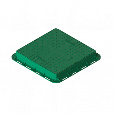 Крышка канализационная пластик 35487-20 Standartpark 700x700x80мм A15 квадратный зеленый