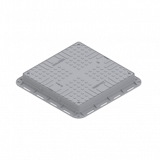 Крышка канализационная пластик 35487-20 Standartpark 700x700x80мм A15 квадратный серый