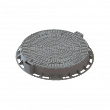 Крышка канализационная пластик 35188-84 LG Standartpark 600x80мм A15 круглый серый