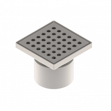 Трап INOX 150х150130мм с вертикальным выпуском 110мм