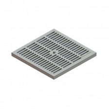 Решетка для дождеприемника 300x300x30мм серый A15 PolyMax Basic