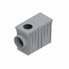 Дождеприемник 314х140х221мм серый