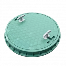 Крышка канализационная пластик 500мм 1.3T круглый зеленый Hydro-s