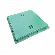 Крышка канализационная пластик 500х500мм 1.5T квадратный зеленый Hydro-s