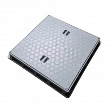 Крышка канализационная пластик 550х550мм 1.7T квадратный черный Hydro-s