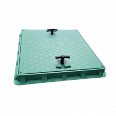 Крышка канализационная пластик 600х600мм 1.8T квадратный зеленый Hydro-s