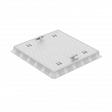 Крышка канализационная пластик 700х700мм 3T квадратный серый Hydro-s