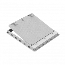 Крышка канализационная пластик 900х1000мм 2T квадратный серый Hydro-s