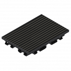 Придверная решетка с поддоном STEP, ''CITY'' РЕЗИНА+СКРЕБОК 600x400x70мм