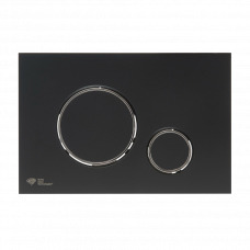 Кнопка смыва пластик черный матовый SATAT78