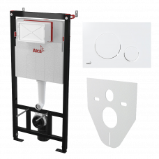 Модуль для унитаза AM1011120+кнопка смыва M670 белый+изоляция M91 Sadromodul