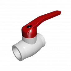 Кран шаровый PPR 40мм белый