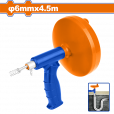 Cablu desfundare tevi 6mm 4.5m cu maner Wadfow WDD3345