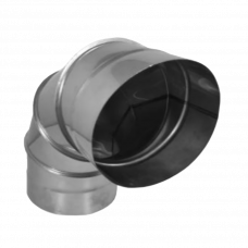 Отвод для дымохода 150мм 90° нержавеющая сталь