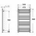 Полотенцесушитель Terma 500x960мм 418Вт черный матовый M01 con SX