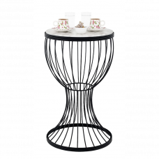 Стол кофейный Aldora черный мрамор 58x34см