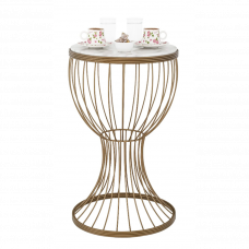 Стол кофейный Aldora дерево мрамор 58x34см