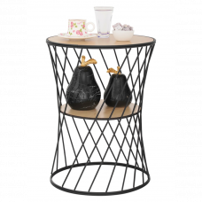 Стол кофейный Гузел черный дерево 45x32см