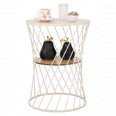 Стол кофейный Гузел бежевый дерево 45x32см