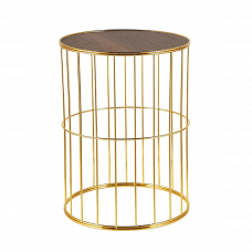 Стол кофейный Титаник золотистый орех 45x32см