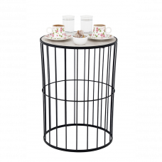 Стол кофейный Титаник черный дерево 45x32см