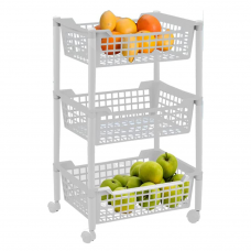 Полочка на колесах с тремя полками Artex 30х40х65см