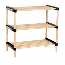 Полка деревянная многоцелевая модульная 3-уровневая для обуви SEO8161 52х56х28см
