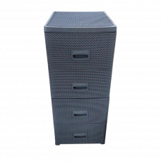 Комод пластиковый Рио капля 4 ящика 