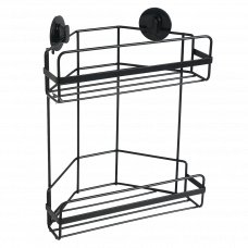 Полка угловая 2-х ярусная черный Sepio