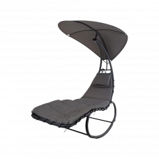 Качели с зонтом серый/черный