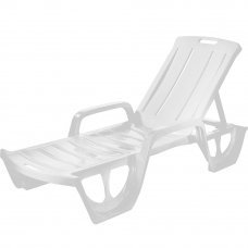 Шезлонг Florida белый 190x67x30см