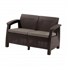 Диван садовый Corfu II Love Seat коричневый