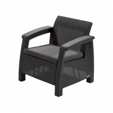 Диван садовый Corfu II Single Couch графит