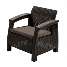 Диван садовый Corfu II Single Couch коричневый